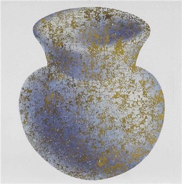 Painting, Farhad Moshiri, Tiny Stencil Blue Jar, 2005, 5344